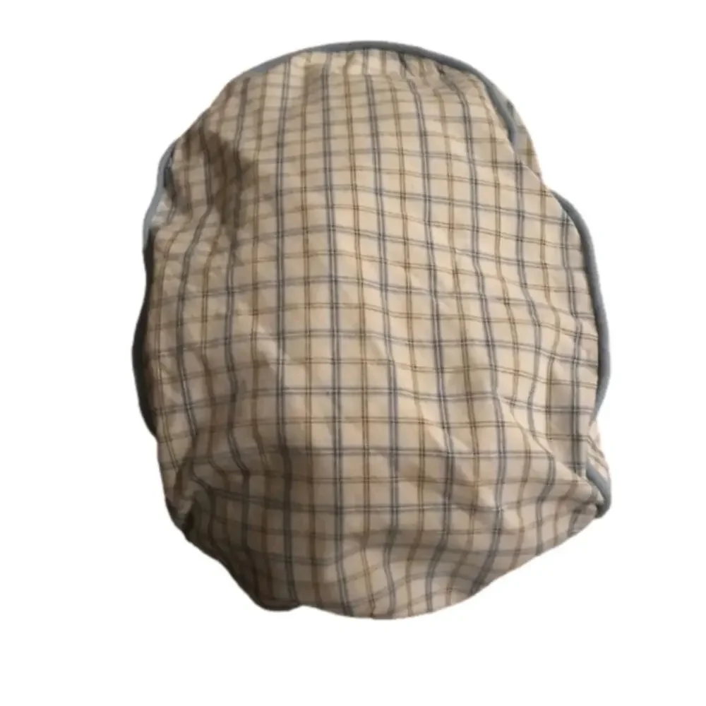 Vintage Gap Baby Newborn‎ Blue White Striped Plaid Cap Jeff Hat Casual Size 3-6M